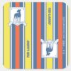Ted Lasso AFC Richmond Logo Stripe Pattern Square Sticker