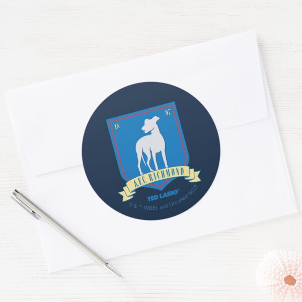 Ted_Lasso_AFC_Richmond_Team_Logo_Classic_Round_Sticker_6 Ted Lasso AFC Richmond Team Logo Classic Round Sticker