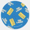 Ted Lasso Believe Sign And Ball Toss Pattern Classic Round Sticker