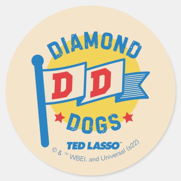 Ted_Lasso_Diamond_Dogs_Pennant_Graphic_Classic_Round_Sticker_1 Ted Lasso Diamond Dogs Pennant Graphic Classic Round Sticker