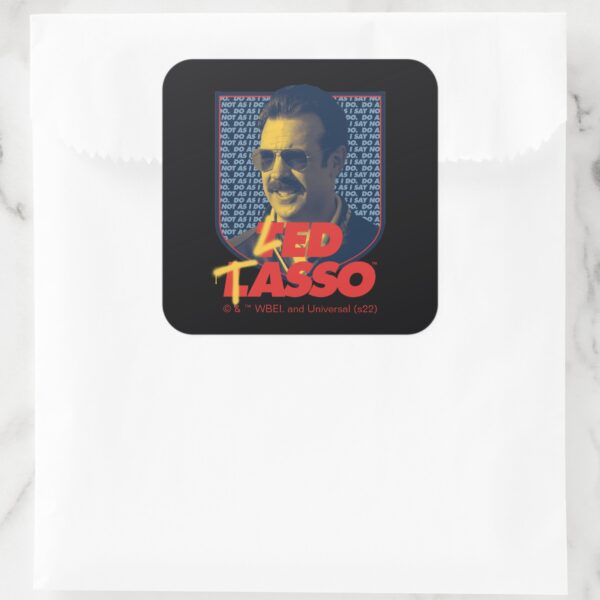 Ted Lasso Led Tasso Badge Square Sticker