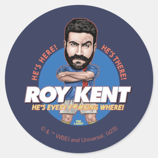 Ted Lasso Roy Kent Bobblehead Classic Round Sticker