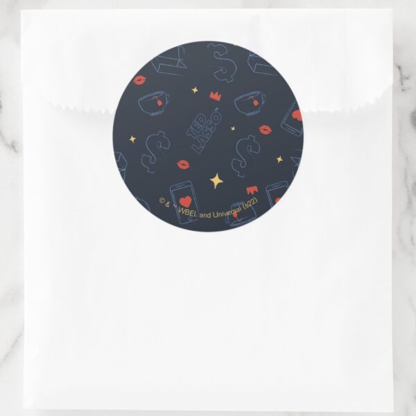 Ted Lasso Tea And Biscuit Icon Toss Pattern Classic Round Sticker