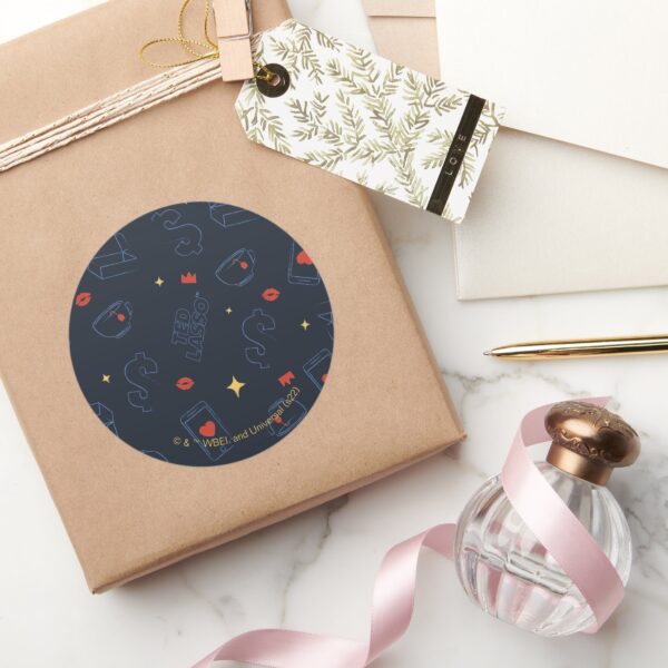Ted Lasso Tea And Biscuit Icon Toss Pattern Classic Round Sticker