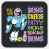 Teen_Titans_Go!___Cyborg_Burger_Rap_Square_Sticker_1 Teen Titans Go Cyborg Burger Rap Square Sticker