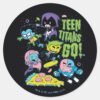 Teen Titans Go Gnarly 90s Pizza Graphic Classic Round Sticker