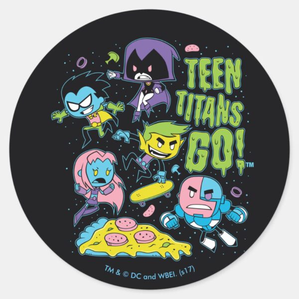 Teen_Titans_Go!___Gnarly_90's_Pizza_Graphic_Classic_Round_Sticker_1 Teen Titans Go Gnarly 90s Pizza Graphic Classic Round Sticker