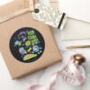Teen Titans Go Gnarly 90s Pizza Graphic Classic Round Sticker
