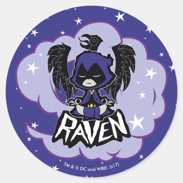 Teen_Titans_Go!___Raven_Attack_Classic_Round_Sticker_1 Teen Titans Go Raven Attack Classic Round Sticker