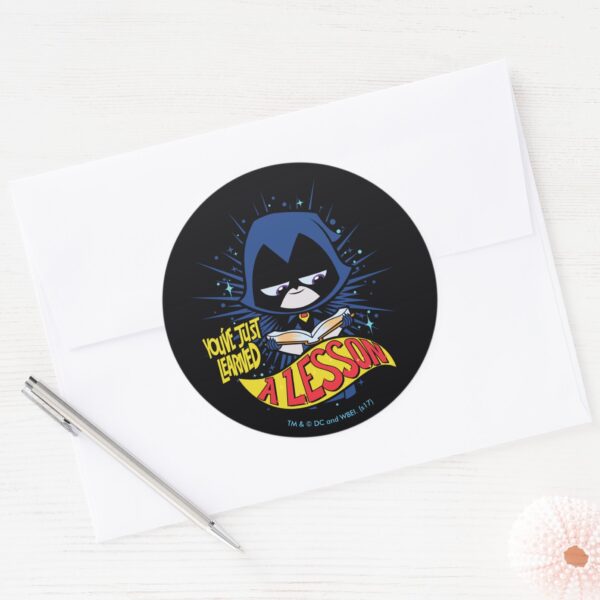 Teen_Titans_Go!___Raven__Learned_A_Lesson__Classic_Round_Sticker_3 Teen Titans Go Raven Learned A Lesson Classic Round Sticker