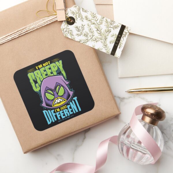 Teen_Titans_Go!___Raven__Not_Creepy_I'm_Different__Square_Sticker_5 Teen Titans Go Raven Not Creepy Im Different Square Sticker