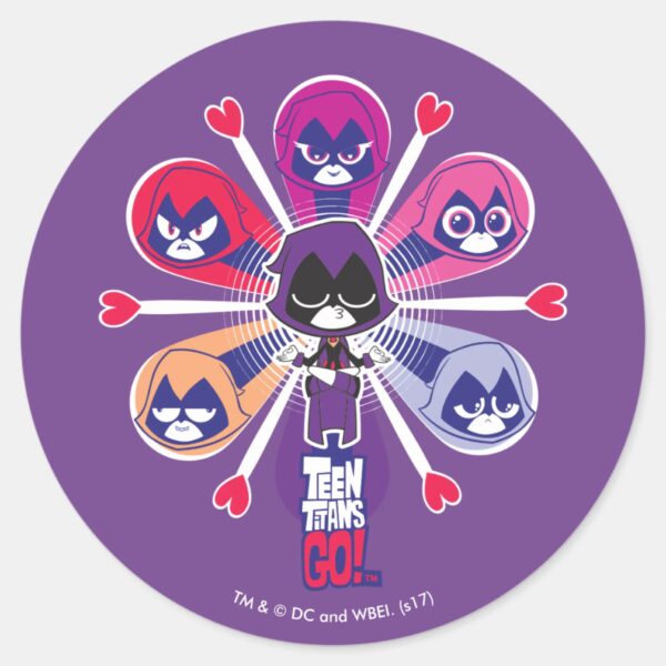 Teen_Titans_Go!___Raven's_Emoticlones_Classic_Round_Sticker_1 Teen Titans Go Ravens Emoticlones Classic Round Sticker