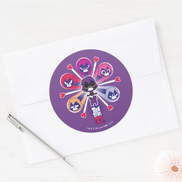 Teen_Titans_Go!___Raven's_Emoticlones_Classic_Round_Sticker_3 Teen Titans Go Ravens Emoticlones Classic Round Sticker