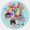 Teen Titans Go Retro 90s Group Collage Classic Round Sticker