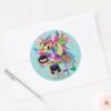 Teen Titans Go Retro 90s Group Collage Classic Round Sticker