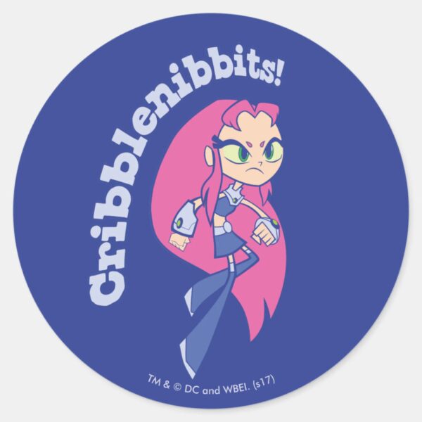 Teen_Titans_Go!___Starfire__Cribblenibbits!__Classic_Round_Sticker_1 Teen Titans Go Starfire Cribblenibbits Classic Round Sticker