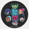 Teen_Titans_Go!___Titans_Head_Pattern_Classic_Round_Sticker_1 Teen Titans Go Titans Head Pattern Classic Round Sticker