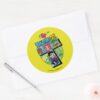 Teen Titans Go Titans Tower Collage Classic Round Sticker