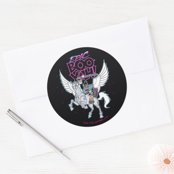 Teen_Titans_Go!___Warrior_Cyborg_Riding_Pegasus_Classic_Round_Sticker_3 Teen Titans Go Warrior Cyborg Riding Pegasus Classic Round Sticker