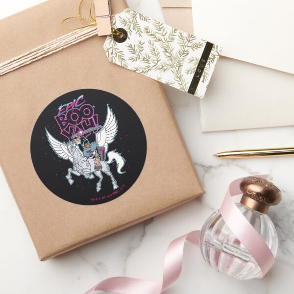 Teen_Titans_Go!___Warrior_Cyborg_Riding_Pegasus_Classic_Round_Sticker_5 Teen Titans Go Warrior Cyborg Riding Pegasus Classic Round Sticker