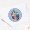 Teen Titans Go Girls Girls Animal Print Logo Classic Round Sticker