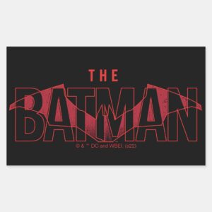 The Batman Bat Overlaid Logo Rectangular Sticker