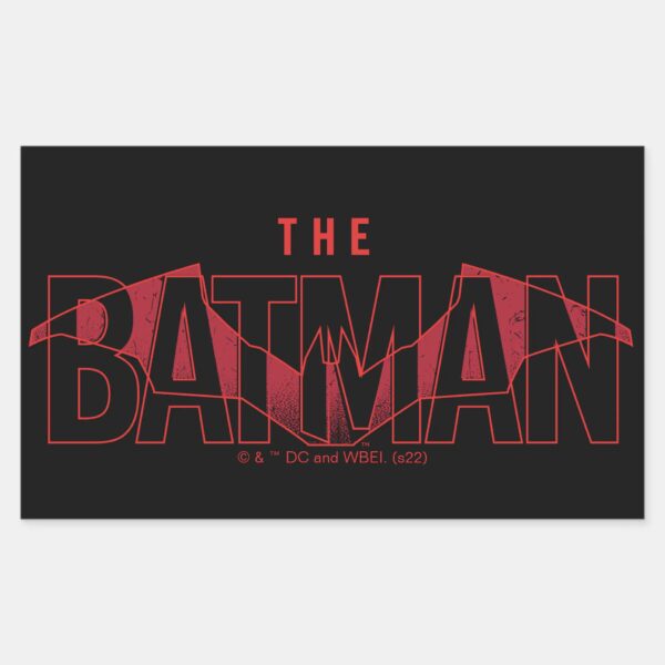 The_Batman_Bat_Overlaid_Logo_Rectangular_Sticker_1 The Batman Bat Overlaid Logo Rectangular Sticker