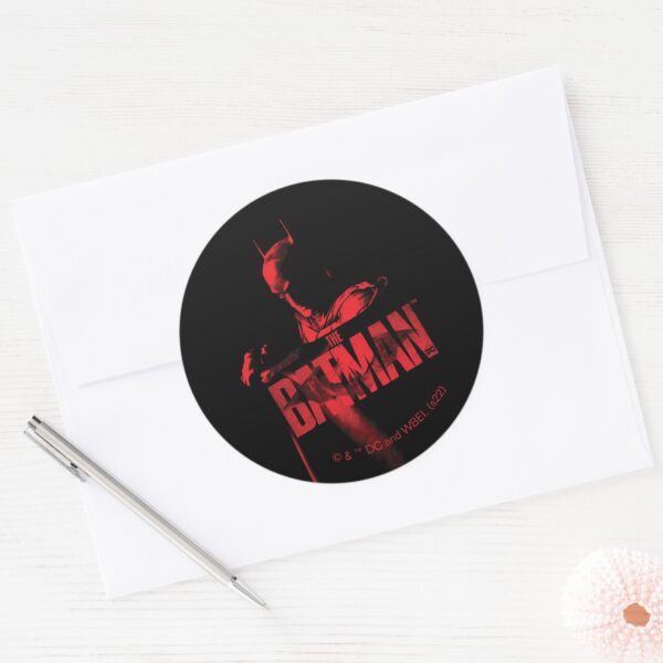 The_Batman_Cape_&_Logo_Classic_Round_Sticker_3 The Batman Cape Logo Classic Round Sticker