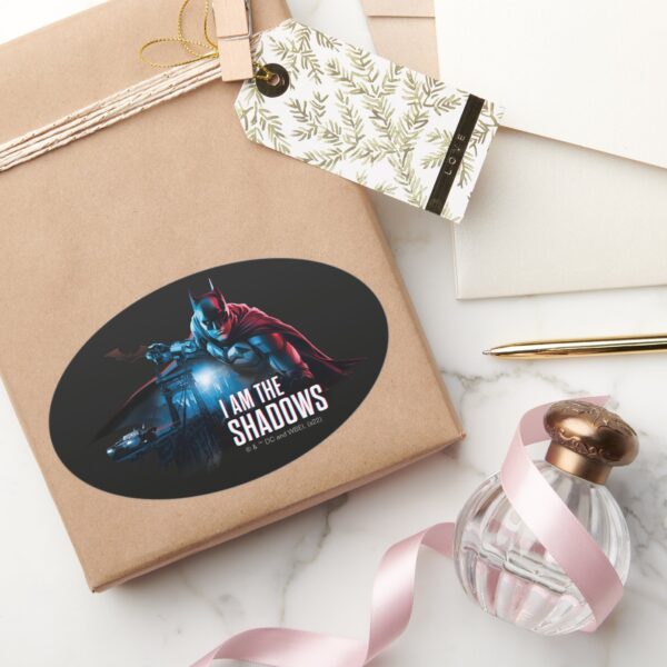 The_Batman_Character_Graphic_-_I_Am_The_Shadows_Oval_Sticker_5 The Batman Character Graphic I Am The Shadows Oval Sticker