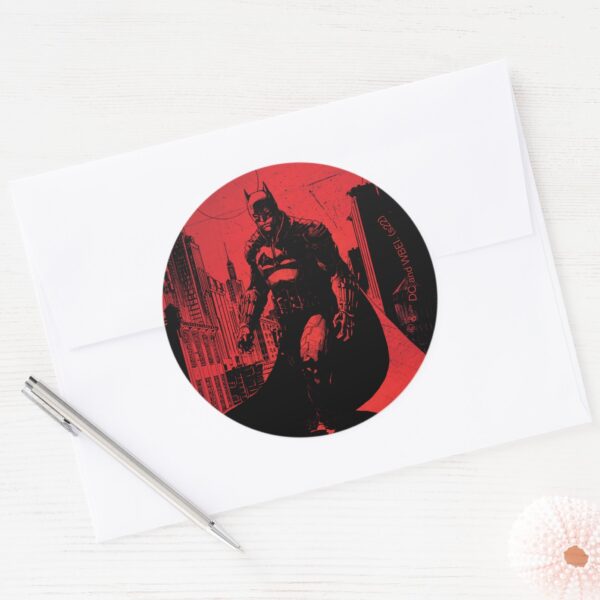 The_Batman_Comic_Book_Illustration_Classic_Round_Sticker_3 The Batman Comic Book Illustration Classic Round Sticker