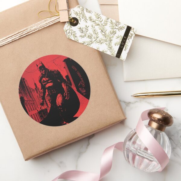 The Batman Comic Book Illustration Classic Round Sticker