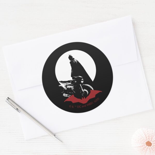 The_Batman_Motorcycle_Silhouette_Classic_Round_Sticker_3 The Batman Motorcycle Silhouette Classic Round Sticker
