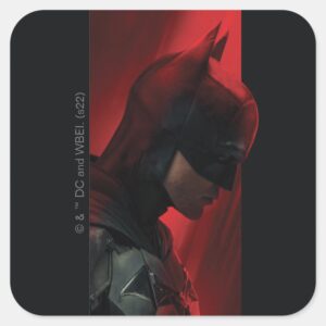 The Batman Red Bar Profile Square Sticker
