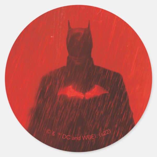 The_Batman_Red_Rain_Theatrical_Poster_Graphic_Classic_Round_Sticker_1 The Batman Red Rain Theatrical Poster Graphic Classic Round Sticker