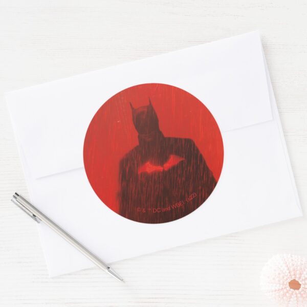 The_Batman_Red_Rain_Theatrical_Poster_Graphic_Classic_Round_Sticker_3 The Batman Red Rain Theatrical Poster Graphic Classic Round Sticker