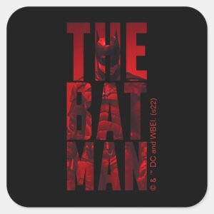 The Batman Typography Cutout Square Sticker