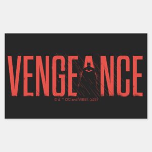 The Batman Vengeance Silhouette Rectangular Sticker