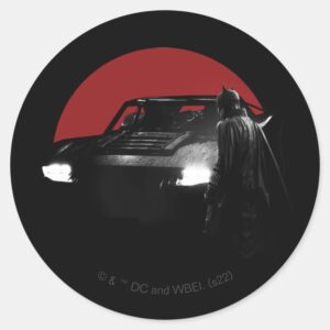 The Batman Batmobile Graphic Classic Round Sticker