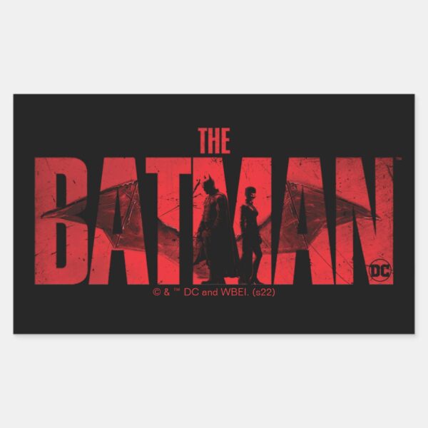 The_Batman_&_Catwoman_Logo_Rectangular_Sticker_1 The Batman Catwoman Logo Rectangular Sticker