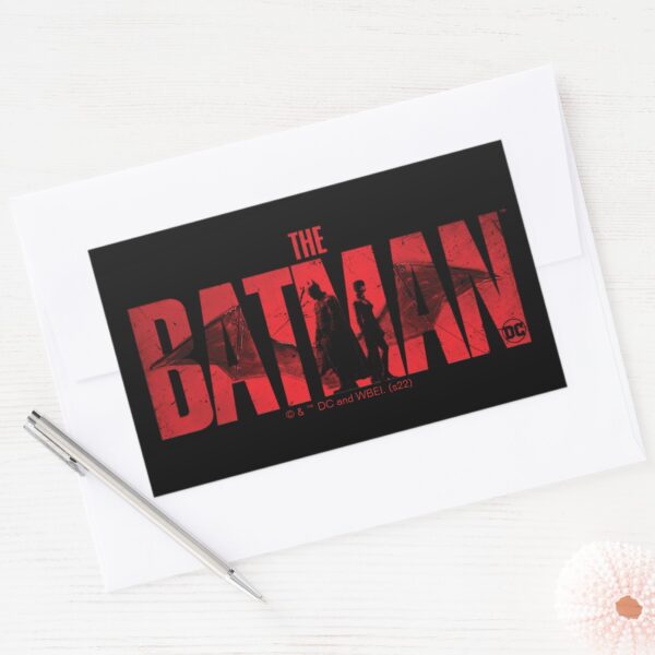 The_Batman_&_Catwoman_Logo_Rectangular_Sticker_3 The Batman Catwoman Logo Rectangular Sticker