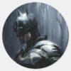 The_Batman_in_the_Rain_Classic_Round_Sticker_1 The Batman In The Rain Classic Round Sticker