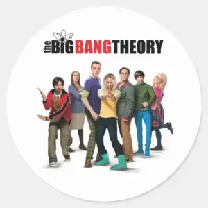 The Big Bang Theory Characters Classic Round Sticker