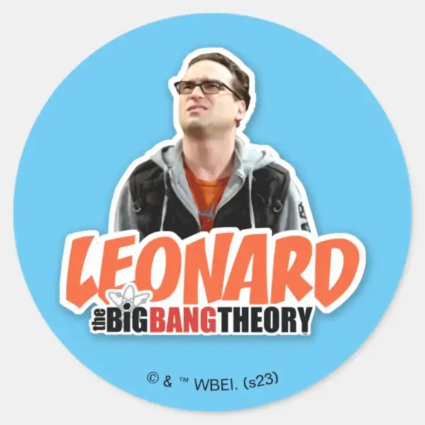 The_Big_Bang_Theory___Leonard_Classic_Round_Sticker_1 The Big Bang Theory Leonard Classic Round Sticker