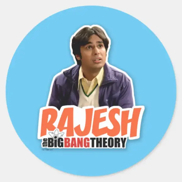 The_Big_Bang_Theory___Rajesh_Classic_Round_Sticker_1 The Big Bang Theory Rajesh Classic Round Sticker