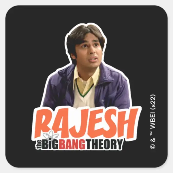 The_Big_Bang_Theory___Rajesh_Square_Sticker_1 The Big Bang Theory Rajesh Square Sticker