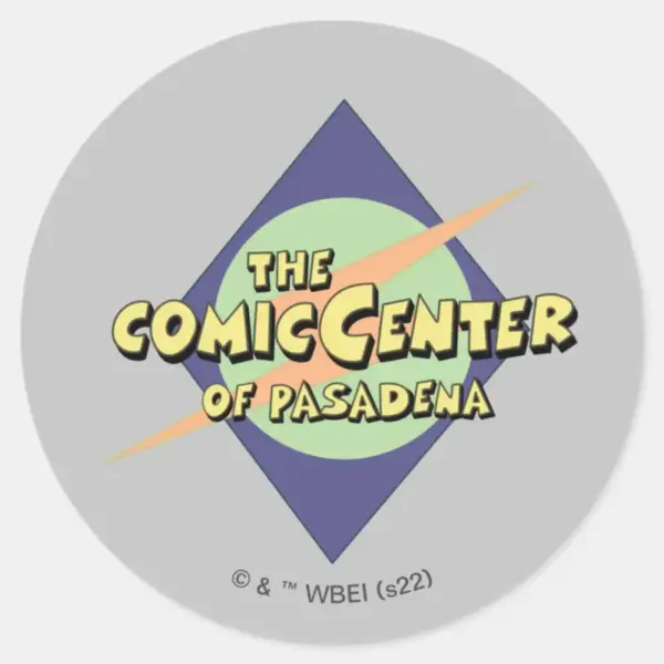 The_Comic_Center_of_Pasadena_Classic_Round_Sticker_1 The Comic Center Of Pasadena Classic Round Sticker