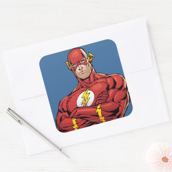 The_Flash_Arms_Crossed_Square_Sticker_3 The Flash Arms Crossed Square Sticker