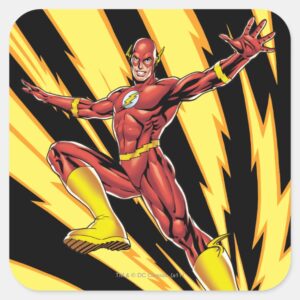 The Flash Lightning Bolts Square Sticker