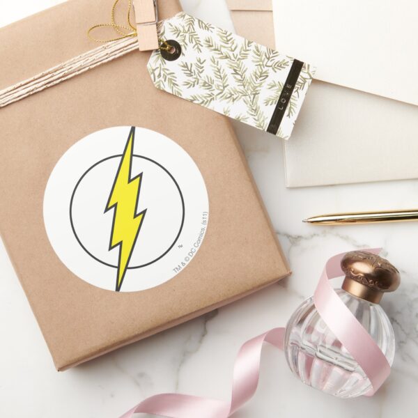 The_Flash___Lightning_Bolt_Classic_Round_Sticker_5 The Flash Lightning Bolt Classic Round Sticker