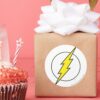 The_Flash___Lightning_Bolt_Classic_Round_Sticker_7 The Flash Lightning Bolt Classic Round Sticker